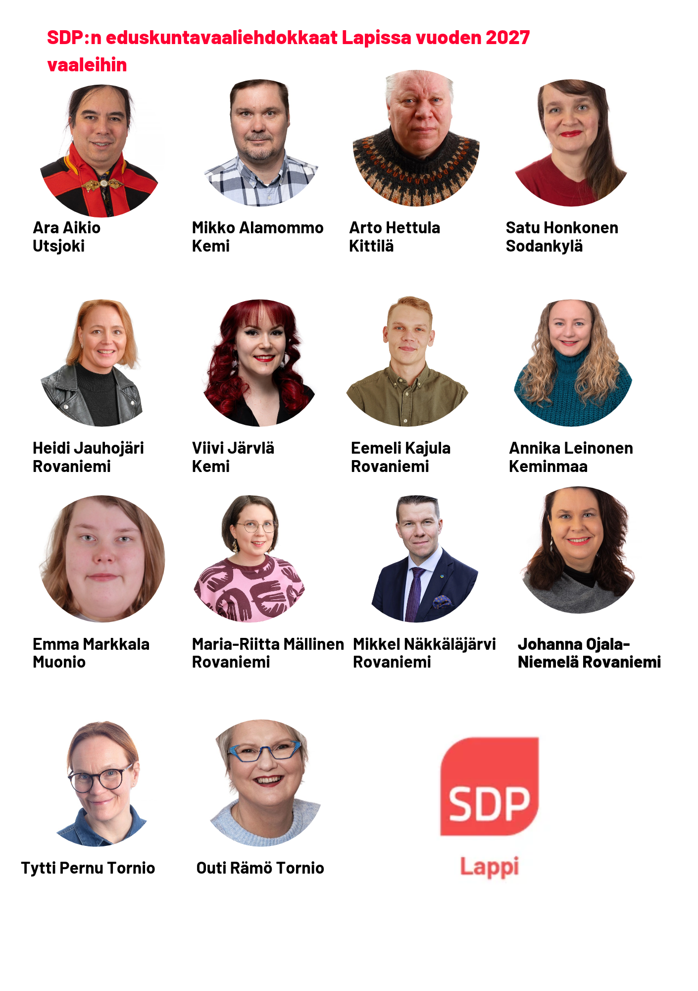 Lapin Sosialidemokraatit lähtevät eduskuntavaaleihin täydellä listalla